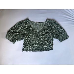 Floral Crop Top Blouse